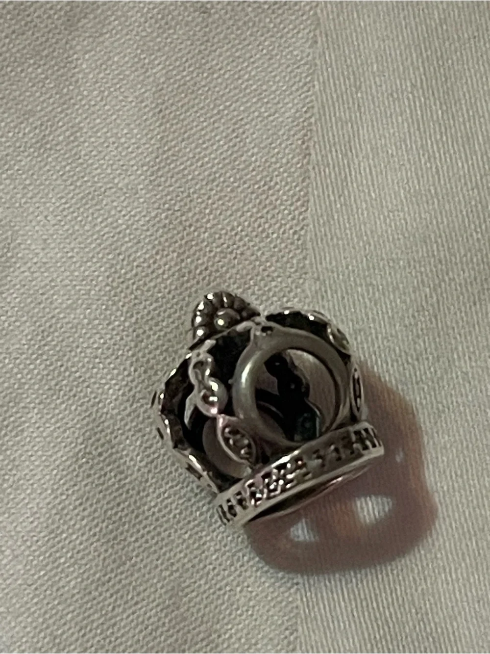 Sterling Silver Crown Charm - Silver